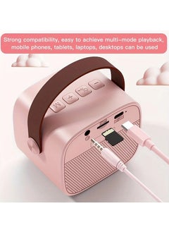 Flash Hawk Portable Karaoke Speaker Kits,Mini Wireless Karaoke Speakers with 2 Pack Wireless Microphone for Home Outdoor Party Pink  - Image 2