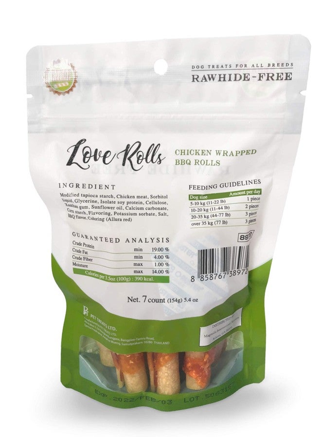 Rena Combo of: - Rena Love Chicken Wrapped Barbeque Rolls Treats for Dogs | Rich in Protein and Easily Digestible - 154 gm with Milky Chew Stick Style Dog Treats - 30 Pieces - Image 2