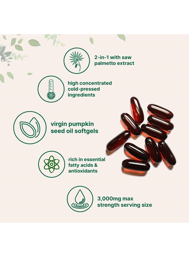 Micro Ingredients Pumpkin Seed Oil with Saw Palmetto, 300 Soft Gels - Image 5