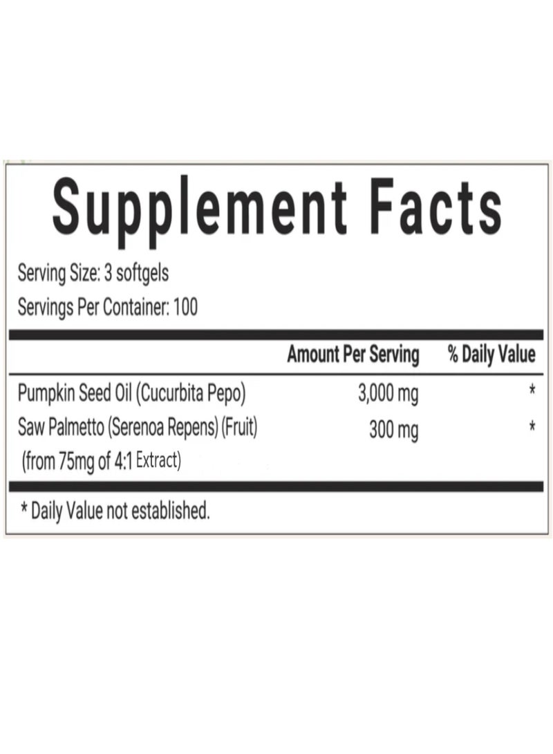 Micro Ingredients Pumpkin Seed Oil with Saw Palmetto, 300 Soft Gels - Image 4