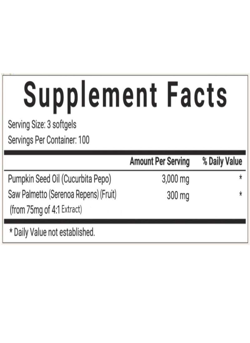 Pumpkin Seed Oil with Saw Palmetto, 300 Soft Gels - pzsku/Z2AB5E00A46C56B684CE0Z/45/_/1736331026/d7fbe6d0-63d8-4b18-aab9-822b6d365d09