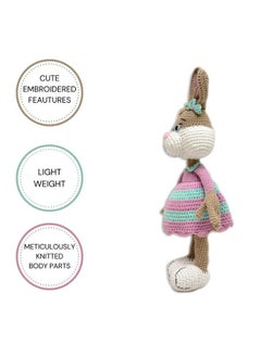 Happy Threads Happy Threads |Jill,Crochet Rabbit, Handmade Stuffed Toys,Soft Toys, 38cms, Perfect Size for Kids and Adults,Crochet Toys for Girls & Boys(BIS Certified)  - Image 3