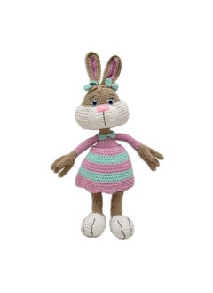 Happy Threads Happy Threads |Jill,Crochet Rabbit, Handmade Stuffed Toys,Soft Toys, 38cms, Perfect Size for Kids and Adults,Crochet Toys for Girls & Boys(BIS Certified)  - Image 1