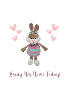 Happy Threads Happy Threads |Jill,Crochet Rabbit, Handmade Stuffed Toys,Soft Toys, 38cms, Perfect Size for Kids and Adults,Crochet Toys for Girls & Boys(BIS Certified)  - Image 5