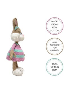 Happy Threads Happy Threads |Jill,Crochet Rabbit, Handmade Stuffed Toys,Soft Toys, 38cms, Perfect Size for Kids and Adults,Crochet Toys for Girls & Boys(BIS Certified)  - Image 4