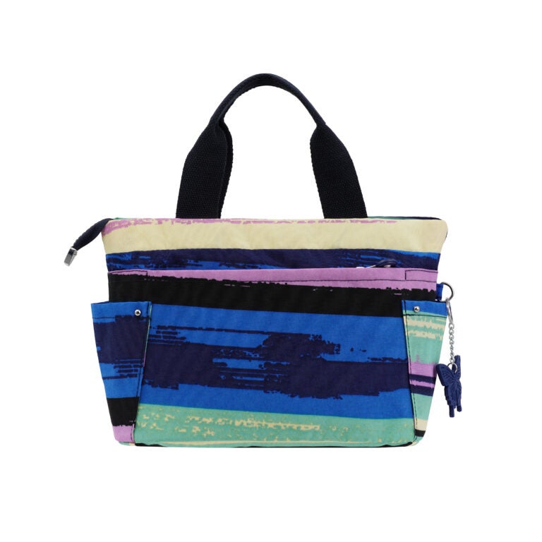 مجموعة كابريس شنطة كتف صغيرة للجنسين من كابريس كوليكشن – مخططة متعددة الألوان، نايلون مقاوم للماء، سعة 9.5 لتر - Image 2