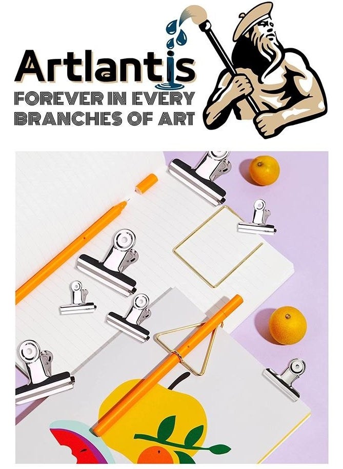 Artlantis Spring Hanging Tong Clip 50 mm 12 Pieces Metal White Clamp 140 Sheets Capacity Smooth Latch Clamp  - Image 2