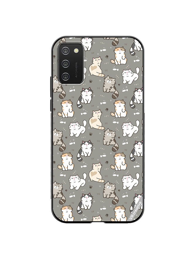 VR CREATIVE Protective Case Cover For Samsung Galaxy A03s Cat Pattern Design Multicolour - Image 1