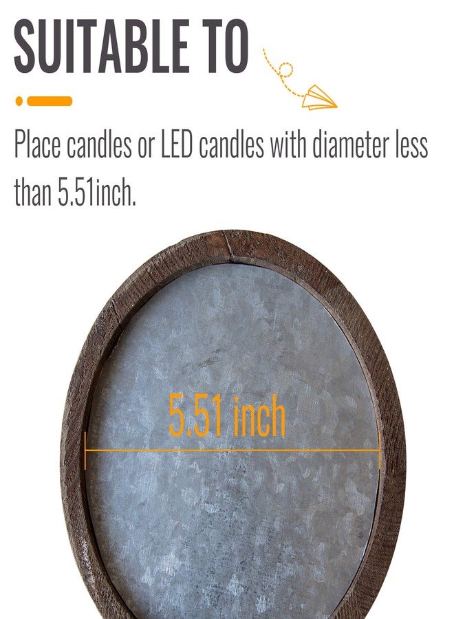 SOFE Farmhouse Antique Candle Holder for Pillar Candle, Vintage Wooden Pillar Candle Holder,Rustic Candlestick Holder for Table Centerpiece,Coffee Table Decor (6.7" x 6.7" x 7.1") - Image 4