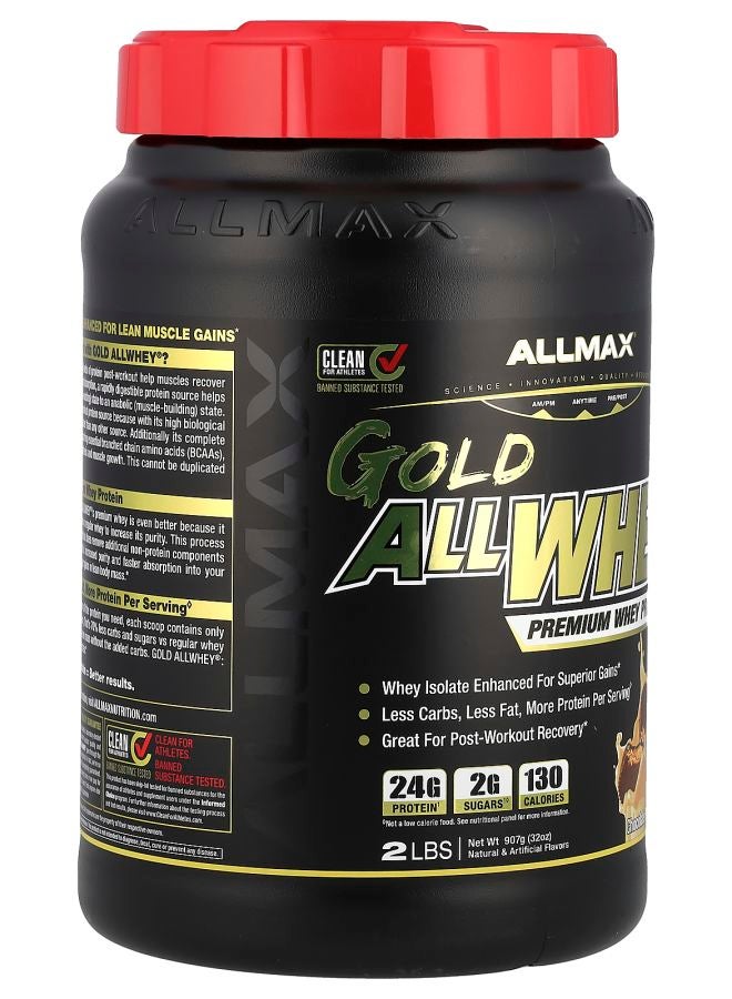 Allmax GOLD ALLWHEY® Premium Whey Protein Chocolate Peanut Butter 2 lbs (907 g) - Image 2