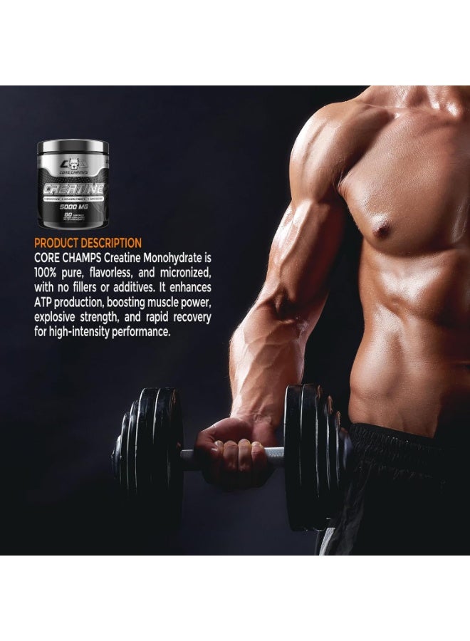 Core Champs Creatine 5000 MG  60 Servings 300g - Image 4