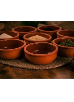 Generic 6 Pieces Clay Bowl - Handmade Bowl - Microwave and Oven Safe Use for Serving Nuts, Sauces, Jams, Pickles (Size 10cm)  - Image 3