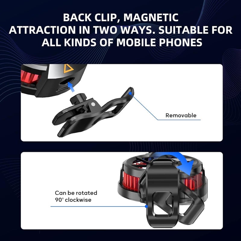 MAKINGTEC Phone Cooler, Semiconductor Cooling Fan Compatible with Magsafe, Portable Noiseless Cooling Game Artifact for PUBG, Live Vlog, for iOS/Android 4-6.7 Inch Phones - Image 5