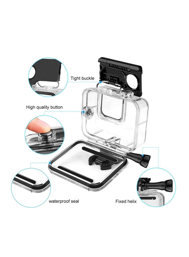 Action Camera Waterproof Case Compatible with Gopro Hero 8 Camera/Underwater 60M/196FT Housing Protective Case Shell Quick Release Bracket Screw Accessories Diving Case for Action Camera  - Image 2