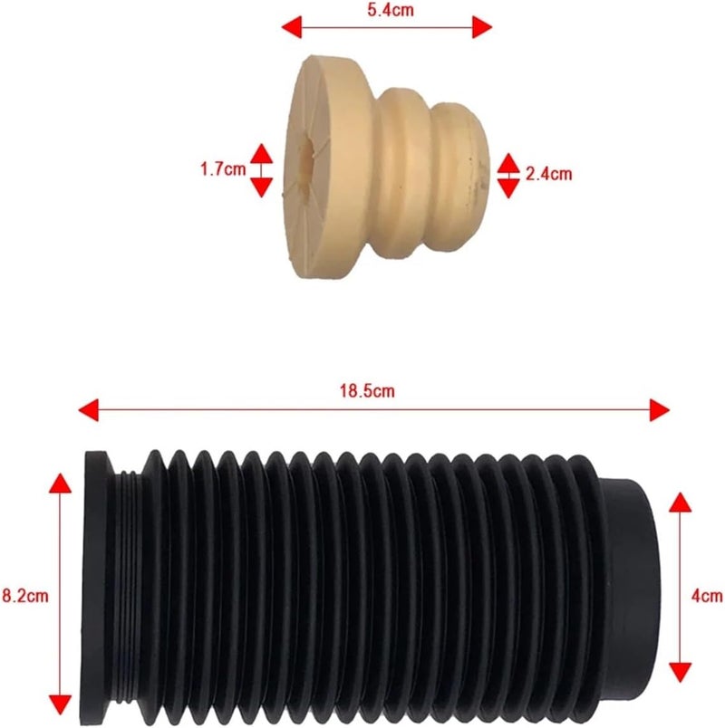 Wivplex Car Front Shock Absorber Buffer Rubber Boot Set - Image 2