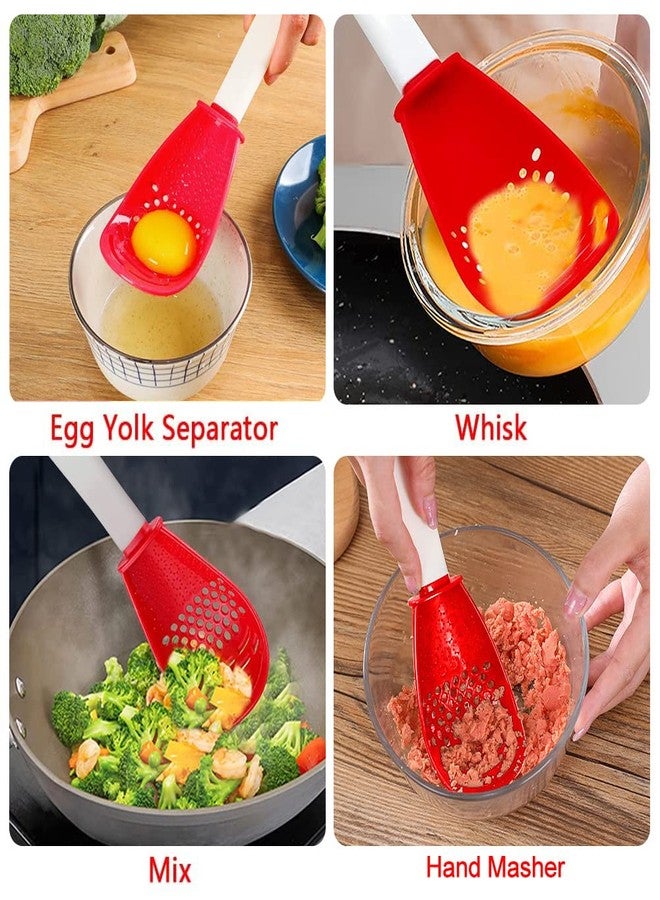 Abnaok Multifunctional Cooking Gadgets, Kitchen Tools, Egg Separator, Cooking, Draining, Mashing, Grating, Cooking Spoon (1PC) - Image 5