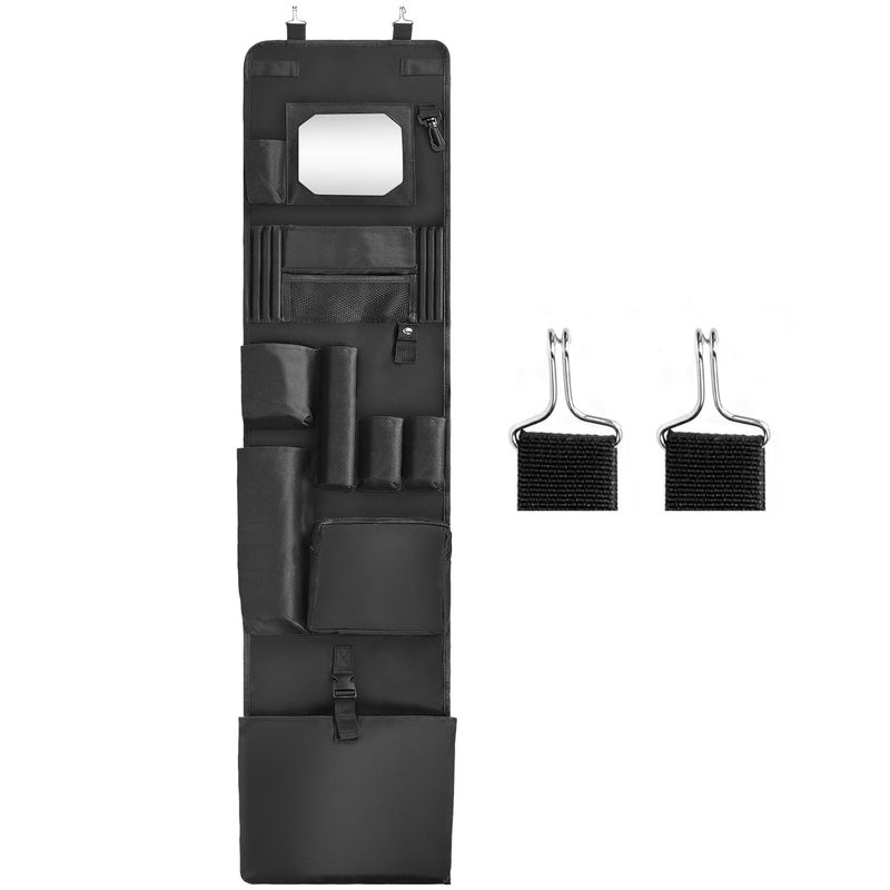 BOHEMIABY Police Locker Organizer, 51 X 11 in Hanging Locker Organizer, Locker Organizer Door Hanging for School Gym Police Security Law Enforcement Personnel, 600D Durable Material with Mirror - Image 1