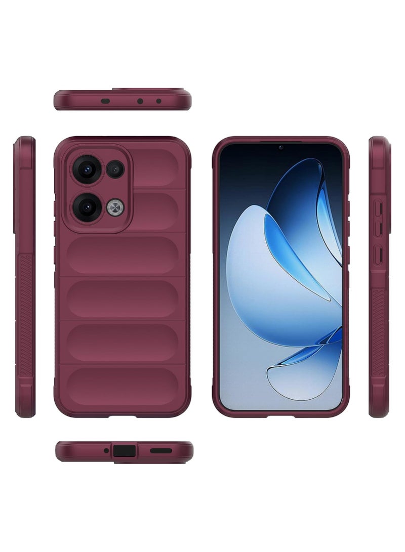 جراب موبايل ماجيك شيلد  سيليكون مضاد للصدمات وحمايه للكاميرا متوافق  Oppo Reno 13 5G (نبيتي) - Image 2