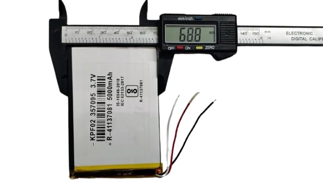 KP Original Battery KP Original FO2-357095 سلك بثلاث دبابيس 3.7v 5000mAh بطارية قابلة لإعادة الشحن بثلاثة أسلاك لأجهزة DVD, Tablet, MP3 Player, 5000 mah - Image 4