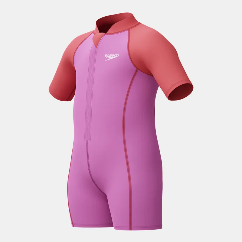 speedo Pink Kids' Learn to Swim Essential Neoprene One-Piece Swimsuit  | Best Price UAE