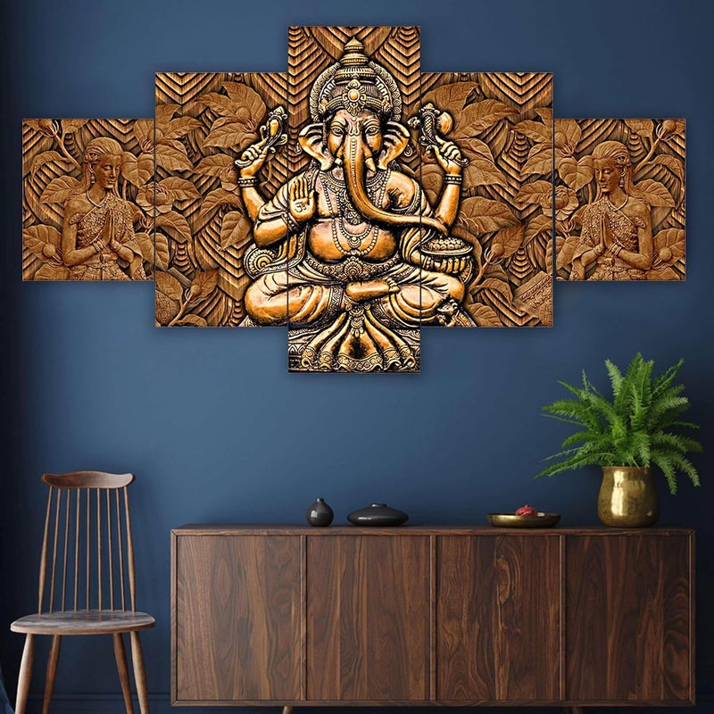 ARTLILA Set of Five MDF Framed 3D Wall Painting for Home Decoration Big Size Painting for Living Room Bedroom 17x30 inches dwefwjvgwe437