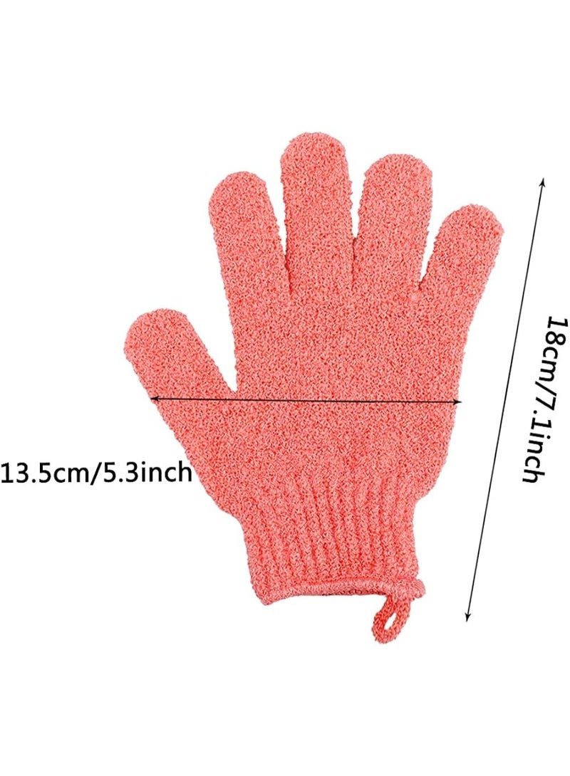 Shower Gloves Bath Body Exfoliator Mitts Scrubs Away Ingrown Hair Dead Skin Cell Remover Loofah Spa Massage Exfoliating Gloves 1PC may vary color - Image 3