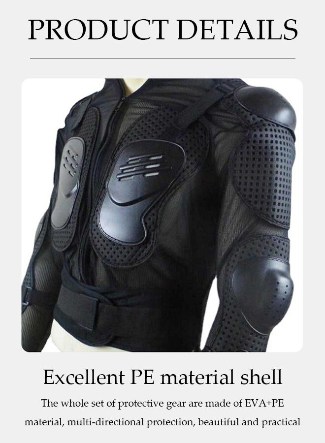 DUNISO Motorbike Protective Jacket,Motorcycle Full Body Armor Protector Jacket with Chest Back Protection, Motocross Body Guard Protective Gear,Anti collision and scratch prevention，Suitable for Cycling, Skiing, Cross Country,Skating,XXL,Black - Image 4