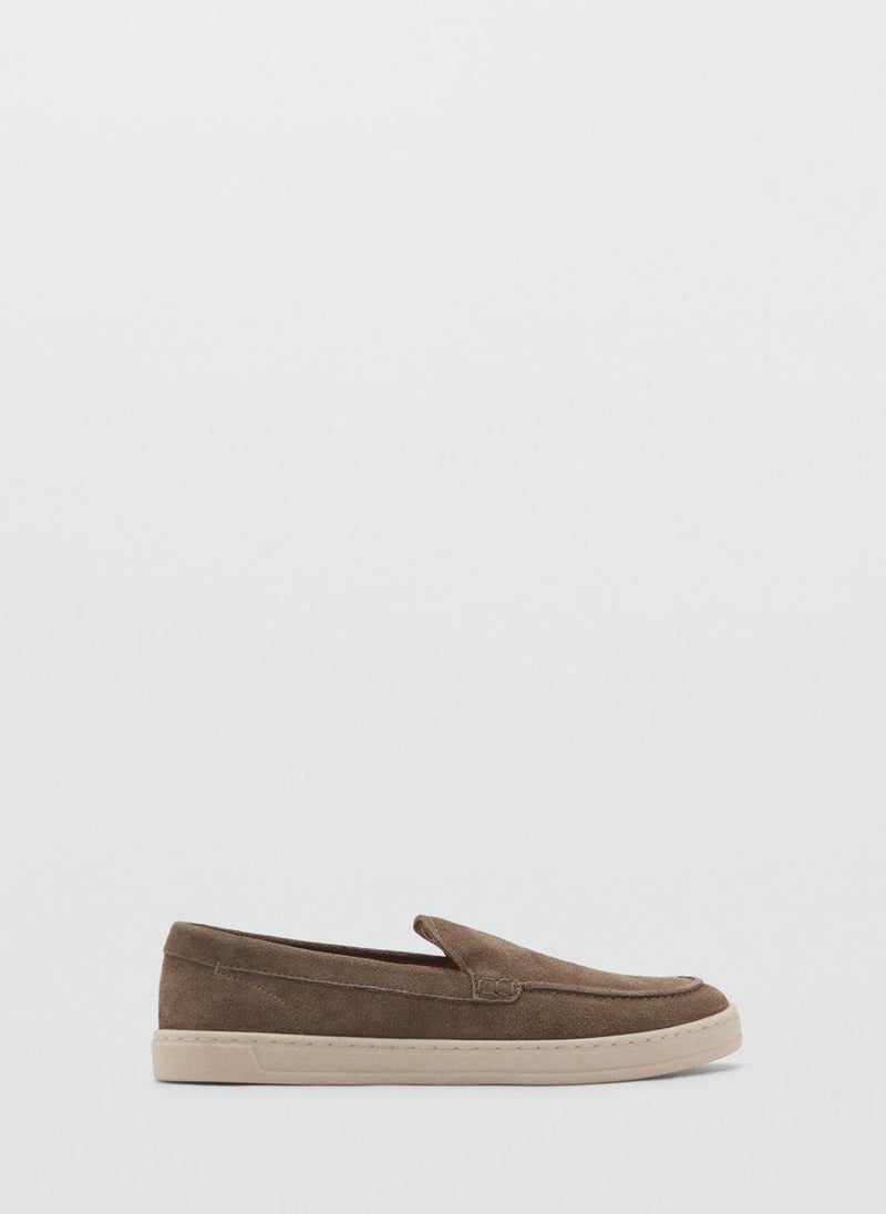 Mango Man Split Leather Moccasin  Shoes  - Image 1