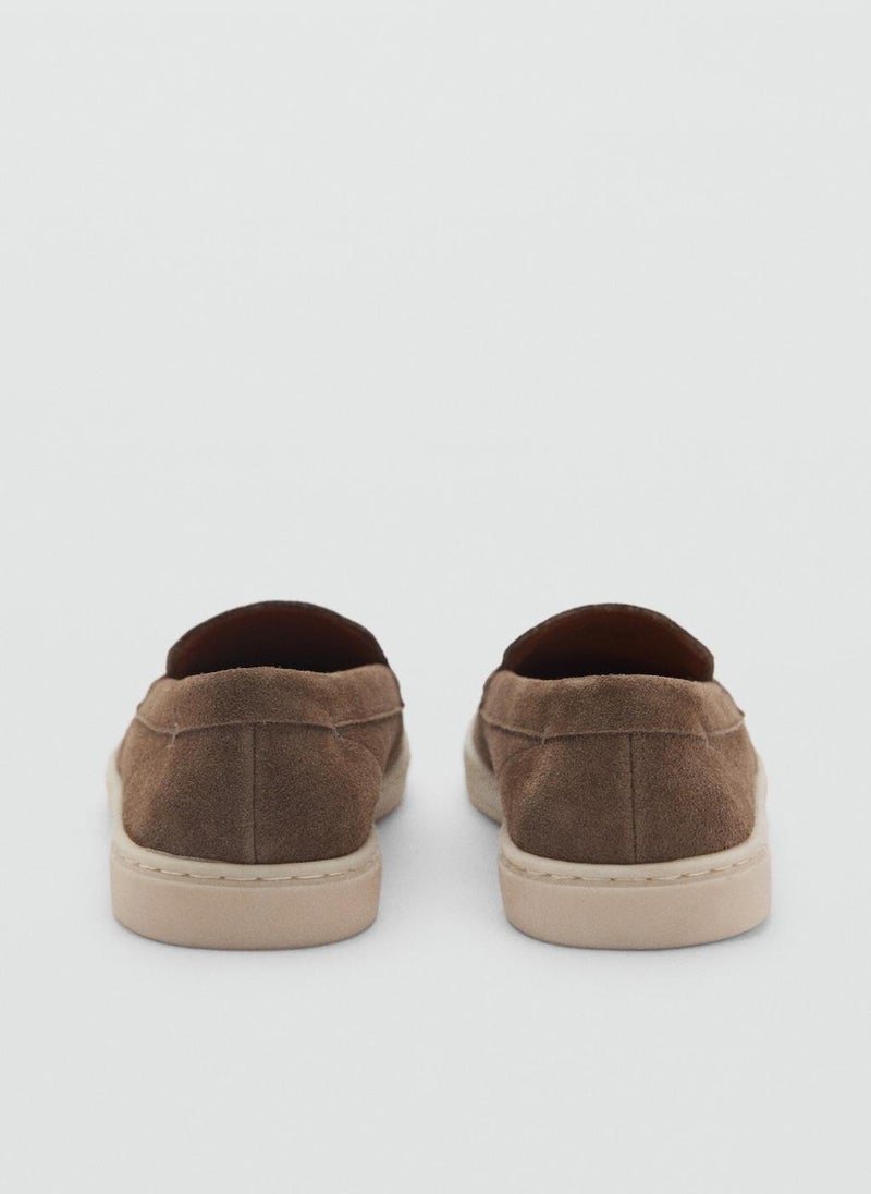 Mango Man Split Leather Moccasin  Shoes  - Image 2