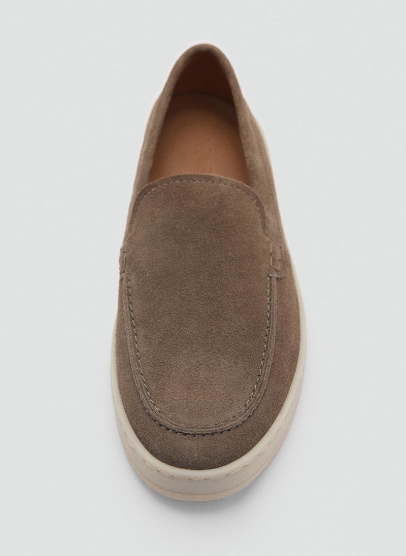 Mango Man Split Leather Moccasin  Shoes  - Image 4