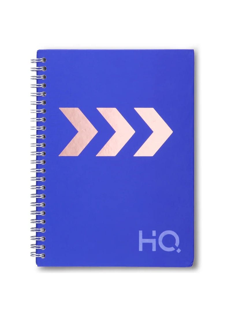 HQ - A5 Size Hard Cover Notebook With Spiral Binding Blue - Image 1