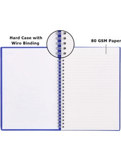 HQ A5 Size Hard Cover Notebook With Spiral Binding Blue  - Image 2