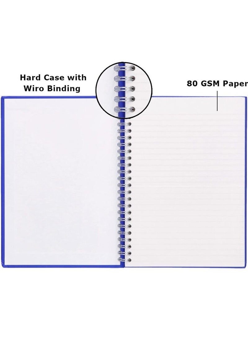 HQ - A5 Size Hard Cover Notebook With Spiral Binding Blue - Image 1