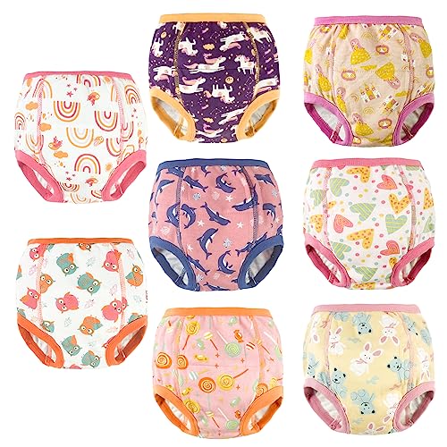 SMULPOOTI 8 Packs Reusable Toddler Training Underwear for Potty Training and Strong Absorbent Training Underwear for Girls 4t - Image 1