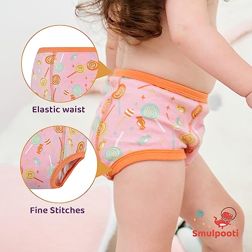SMULPOOTI 8 Packs Reusable Toddler Training Underwear for Potty Training and Strong Absorbent Training Underwear for Girls 4t - Image 3