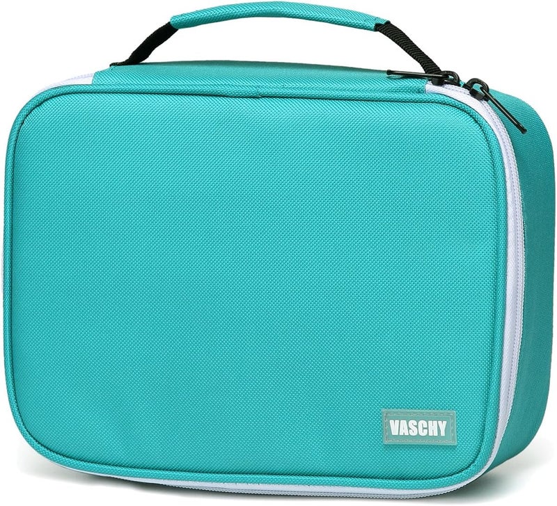 Vaschy Large Pencil Case, Art Color Pencils Pouch with Detachable Layers Multiple Zip Pockets for School Office Stationary Organization Turq - Image 1
