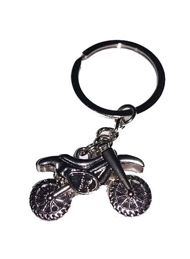 Y&D Silver Dirtbike Motorcycle Keychain 