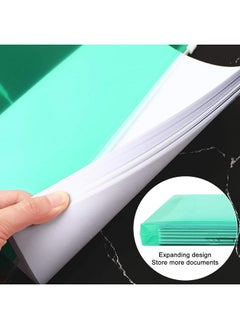 EOOUT 8Pcs Plastic Envelopes 9.8 X 12.8 Inches Letter Size Poly Zip Envelopes Expanding Zipper Folder With 4 Assorted Colors For School And Office Supplies  - Image 4