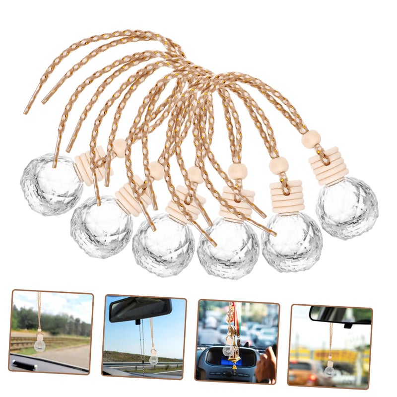 6Pcs Car Hanging Air Freshener Essential Oil Diffuser Bottles 25 5X4CM Compact Lightweight Design - Image 4