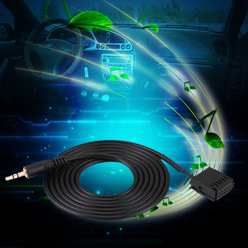 Car Audio Aux Auxiliary Cable Adapter for Ford 6000CD Mondeo Fiesta with CD Removal Tool Keys - Image 1
