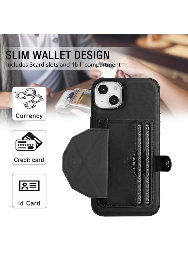 اس-توب جراب هاتف جلدي مقاوم للصدمات لهاتف iPhone 14 Plus مع حامل بطاقة - Image 4