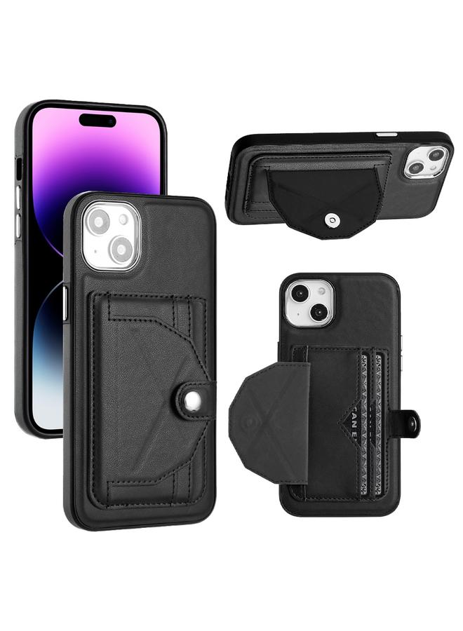 اس-توب جراب هاتف جلدي مقاوم للصدمات لهاتف iPhone 14 Plus مع حامل بطاقة - Image 1