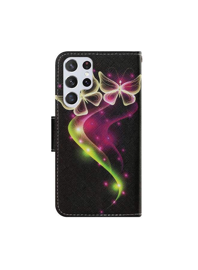 S-TOP Case For Samsung Galaxy S22 Ultra 5G Coloured Drawing Pattern Leather Phone Case - Image 3