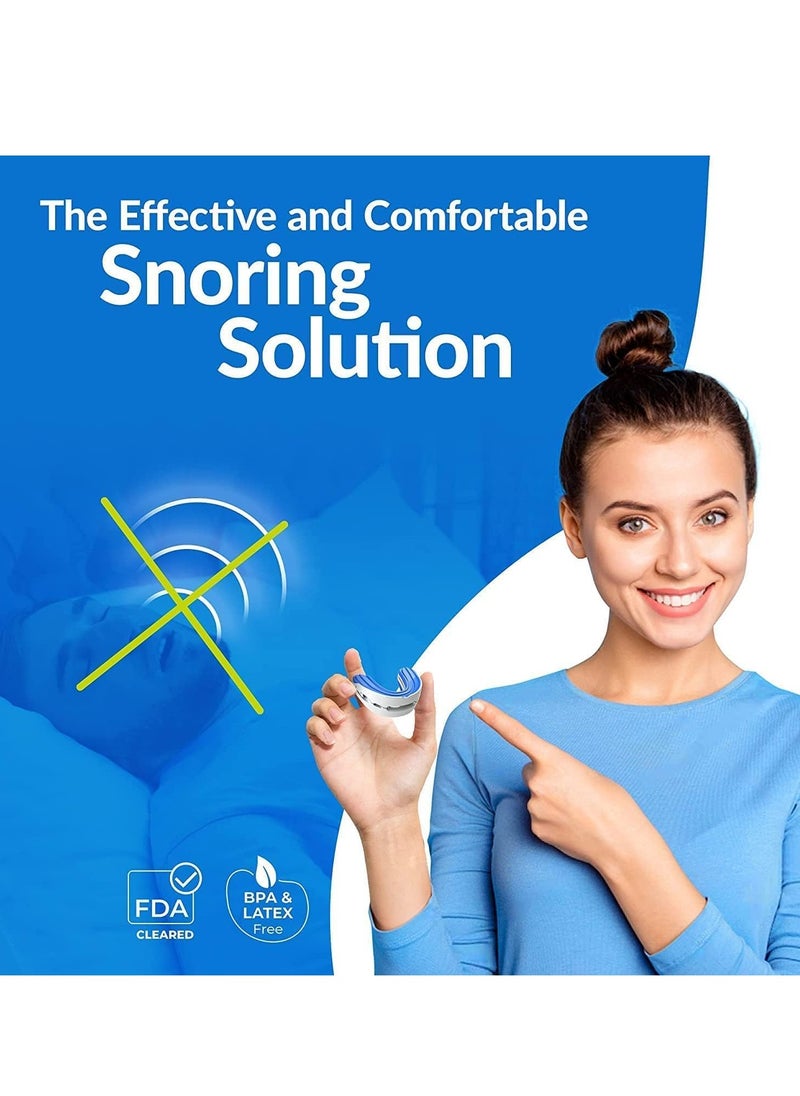 Anti snoring Device Mouthpiece, Upgraded Adjustable Mouthpiece Silicone Snore Stopper, Help Sleep at Night, Prevent Snoring and Snoring, Anti Teeth Grinding Corrective Snore Stopper, Teeth Grinding Mouthguard