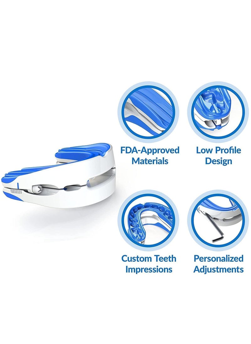 Anti snoring Device Mouthpiece, Upgraded Adjustable Mouthpiece Silicone Snore Stopper, Help Sleep at Night, Prevent Snoring and Snoring, Anti Teeth Grinding Corrective Snore Stopper, Teeth Grinding Mouthguard