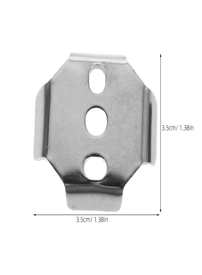 SHOWERORO Wall Mounted Towel Bar Mounting Hardware Replacement Kit for Bathroom Towel Rack Repair Rust-Resistant Bathroom Essentials Accessory 2 Pieces 1.37X1.37X0.19In - Image 2