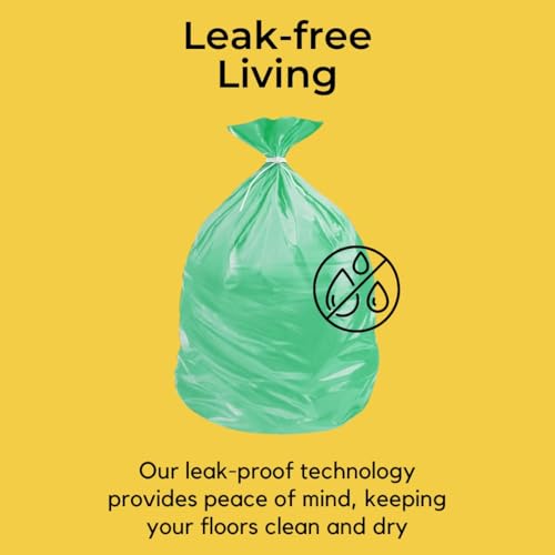 Umanac Garbage Bags - 30N | Medium (19x21) | Green Trash Bags | 100% Recyclable | Heavy Duty Dustbin Bags | Leak-Proof | Odour Control | Detachable Drawstring | Pack of 4 - Image 5