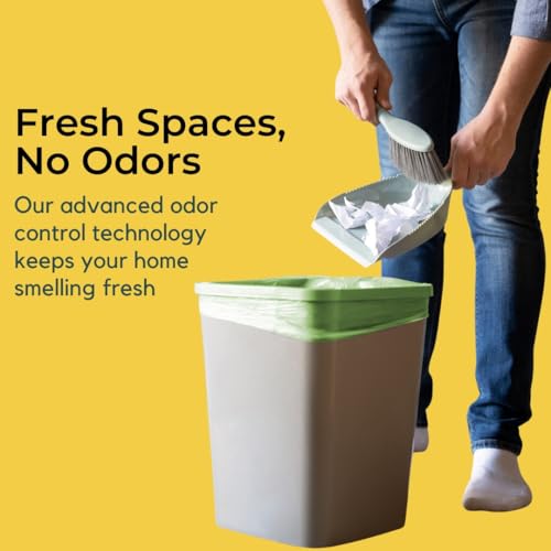Umanac Garbage Bags - 30N | Medium (19x21) | Green Trash Bags | 100% Recyclable | Heavy Duty Dustbin Bags | Leak-Proof | Odour Control | Detachable Drawstring | Pack of 4 - Image 4