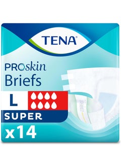 Tena Tena ProSkin Unisex Incontinence Adult Diapers, Maximum Absorbency, Large, 14 ct 