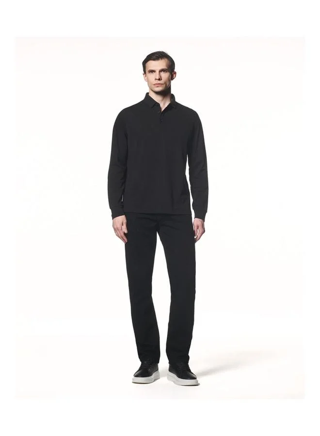 Liwali Long Sleeve Polo Collar T-Shirt.